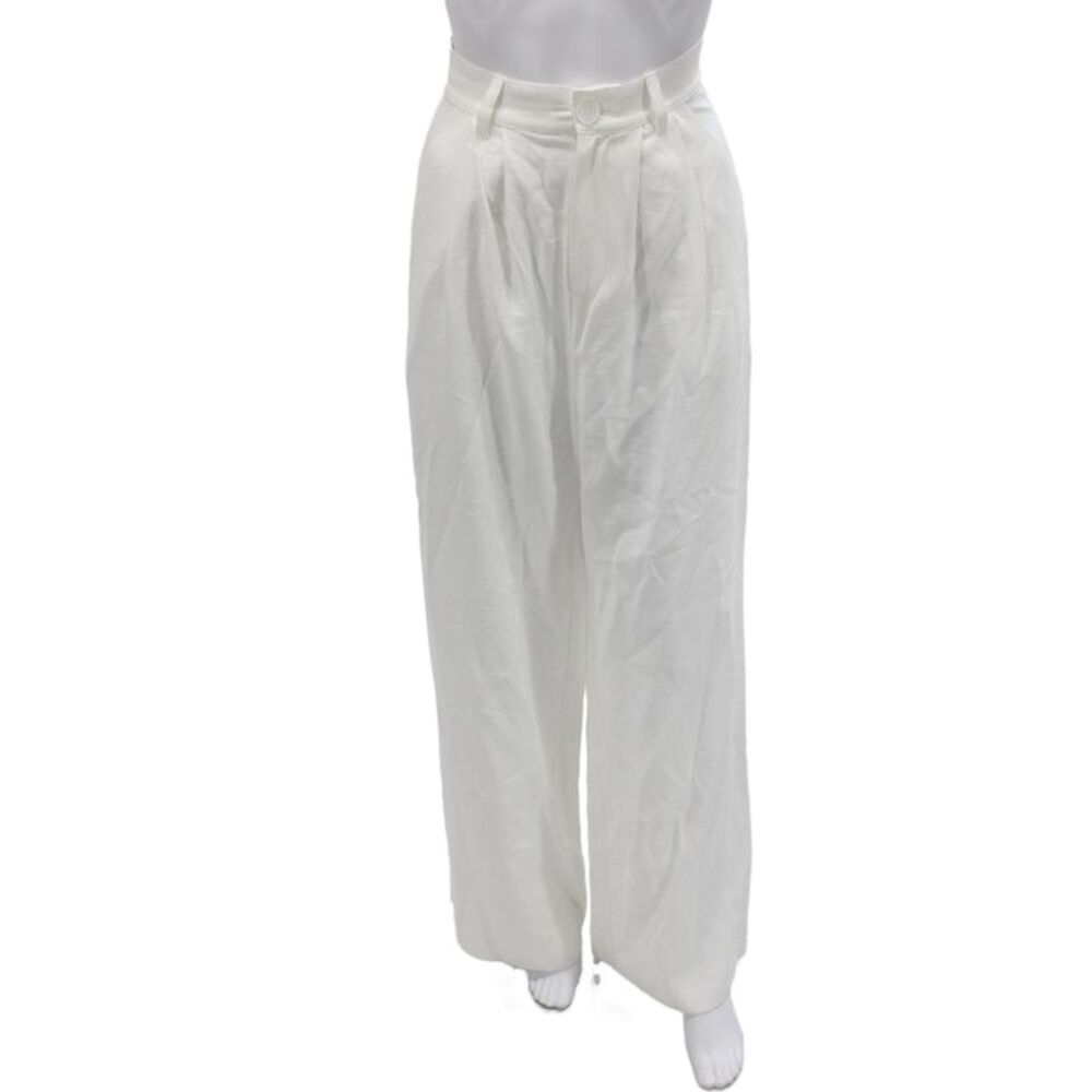 Nonchalant Label Womens White Dress Pants Button Closure Size S
